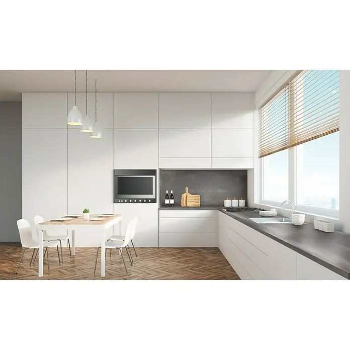 CUCINE Küchenrückwand Fixmaß - Berlin Concrete, 363 x 63,5 cm, Stärke: 9,6 mm, Holz