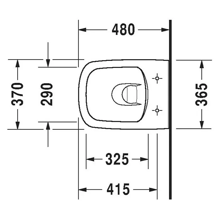 Duravit DuraStyle Wand-WC Compact - Spülrandlos, Ohne Spezialglasur, Spülform: Tief, WC Abgang: Waagerecht, Weiß