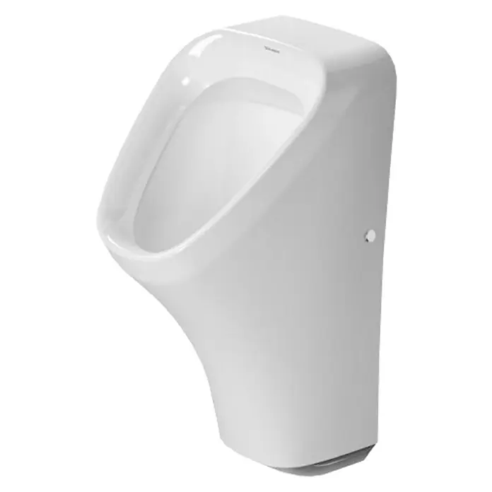 Duravit DuraStyle Urinal - Netzbetrieben, Mit Spülrand, Mit antibakterieller Glasur, Zulauf: Hinten, Absaugspülung, Ohne Zielobjekt - Vorderansicht