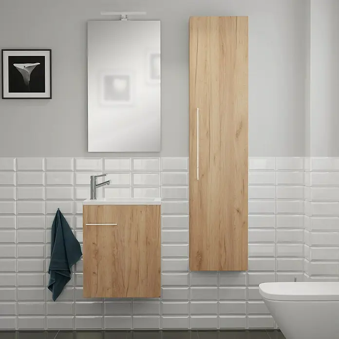 Camargue Espacio Kupaonski ormarić za nasadni umivaonik - 40 x 22 x 60 cm, 1 vrata, Doce - Živopisni prikaz