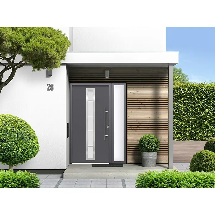Splendoor Haustür Thermodoor SP70A - 110 x 210 cm, DIN Anschlag: Rechts, Anthrazit