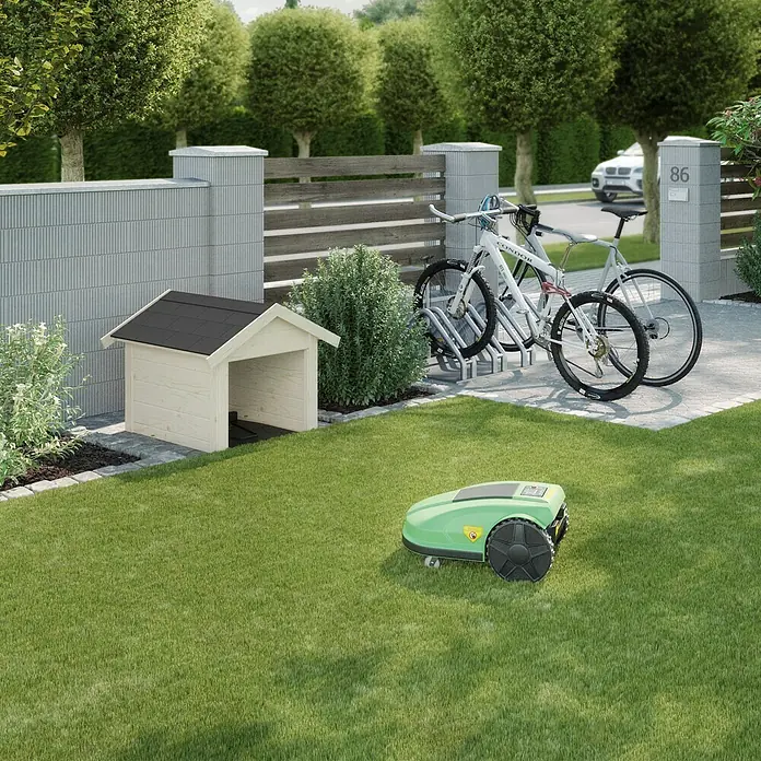Weka Mähroboter-Garage - 75 x 67 x 71 cm, Natur, Abnehmbares Dach - Stimmungsaufnahme