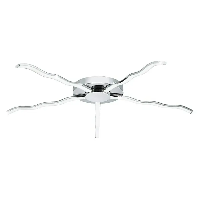 Eglo Plafón LED para pared y techo Roncade - 30 W, Ø x Al: 76 x 3,5 cm, Cromo, Blanco cálido - Vista frontal
