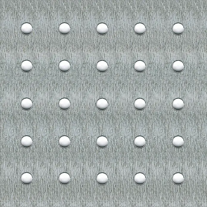 Kantoflex Okrugla perforirana ploča - 1.000 x 300 mm, Debljina: 1,5 mm, Čelik, Pocinčano - Pogled s lijeve strane