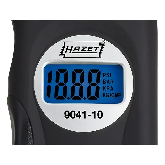 Hazet Reifendruckprüfer 9041-10 - Digital, Solarzelle - Detailaufnahme