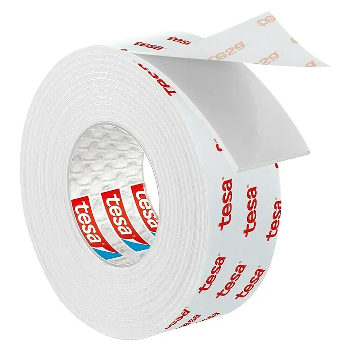 Tesa Montageband - Geeignet für: Tapeten, Belastbarkeit: 10 kg/m, 1,5 m x 19 mm - Detailaufnahme