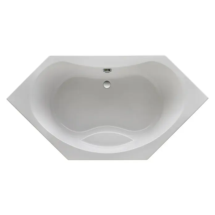 Ottofond Eckbadewanne Mostar - 140 x 140 cm, Sanitäracryl, Weiß - Ansicht von oben