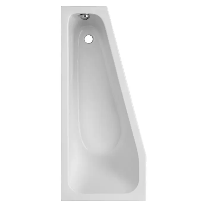 Ottofond Badewanne Durban - Linksseitig, 170 x 75/40 x 41,5 cm, Sanitäracryl, Weiß - Ansicht von oben
