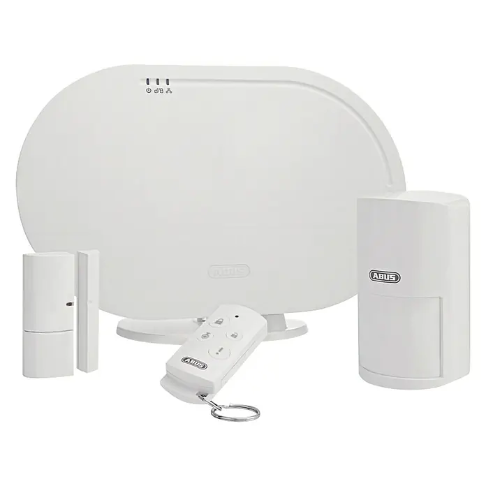Abus Smartvest Alarmanlagen-Set FUAA35001A - Geeignet für: 32 Sensoren, Passend für: Abus Smartvest Alarmanlage, 4 Außensirenen, Weiß - Vorderansicht