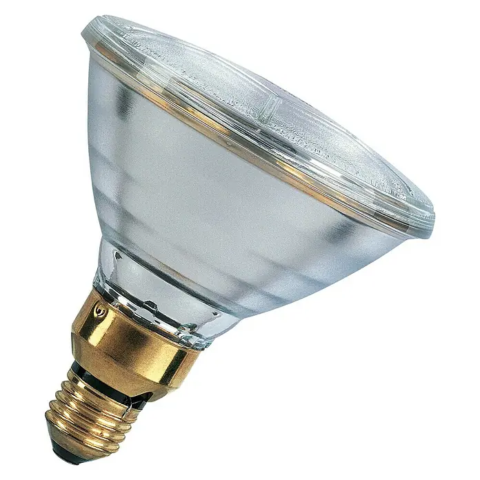 Osram Bombilla halógena Halopar 38 - 100 W, E27, Blanco cálido, Ángulo focal: 30 ° - Vista frontal