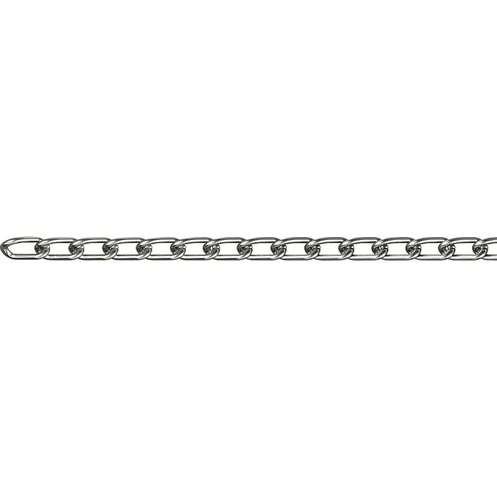 Stabilit Lanac po dužnom metru - 2 mm, Čelik, Poniklano - Pogled odozgo