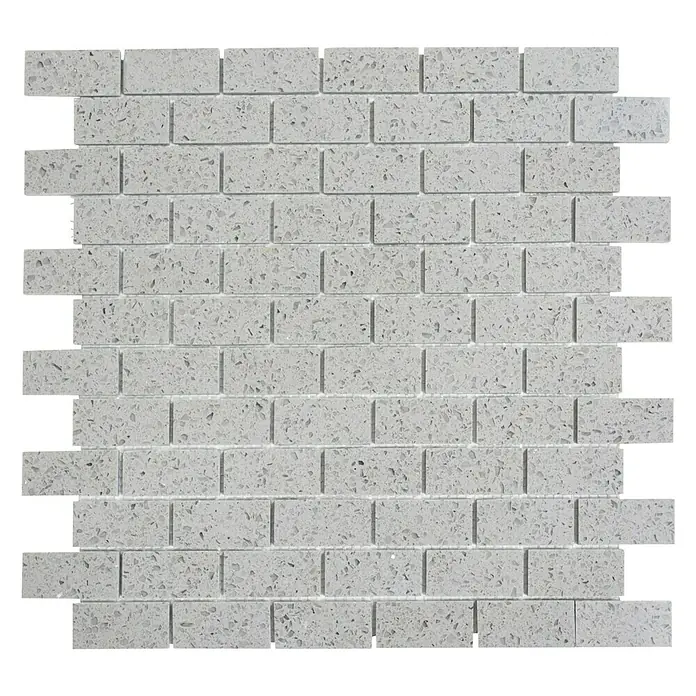 Mosaikfliese Brick Artifical XCM ASMB3 - 30 x 30 cm, Grau, Glänzend - Ansicht von oben