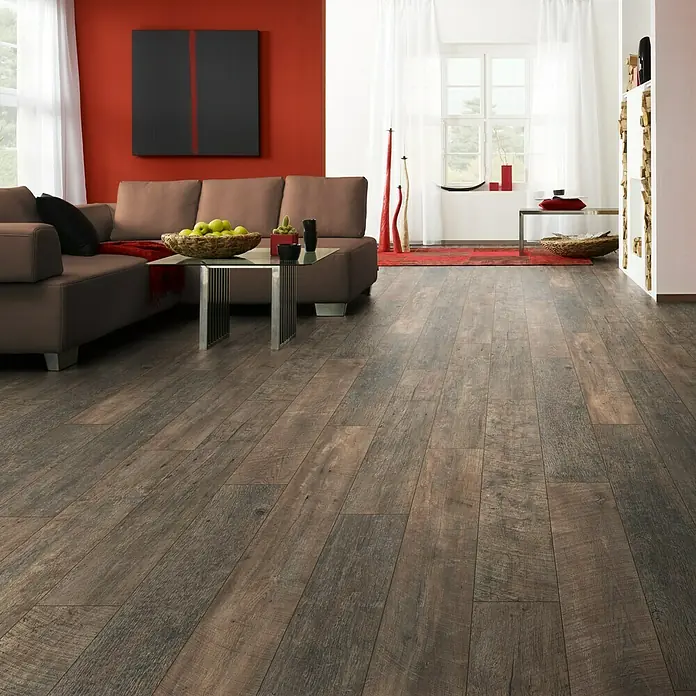 LOGOCLIC Ambienta Laminat Hrast Luga - 1.285 x 192 x 10 mm, Rustikalni pod - Živopisni prikaz