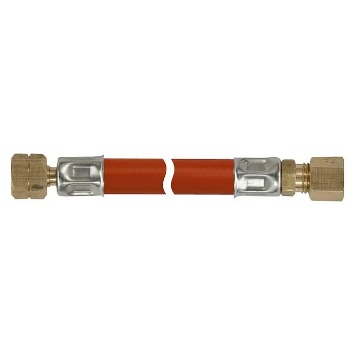 Talamex Gasschlauch - G¼″ Linksgewinde/8 mm Schneidringverschraubung, Länge: 40 cm - Vorderansicht