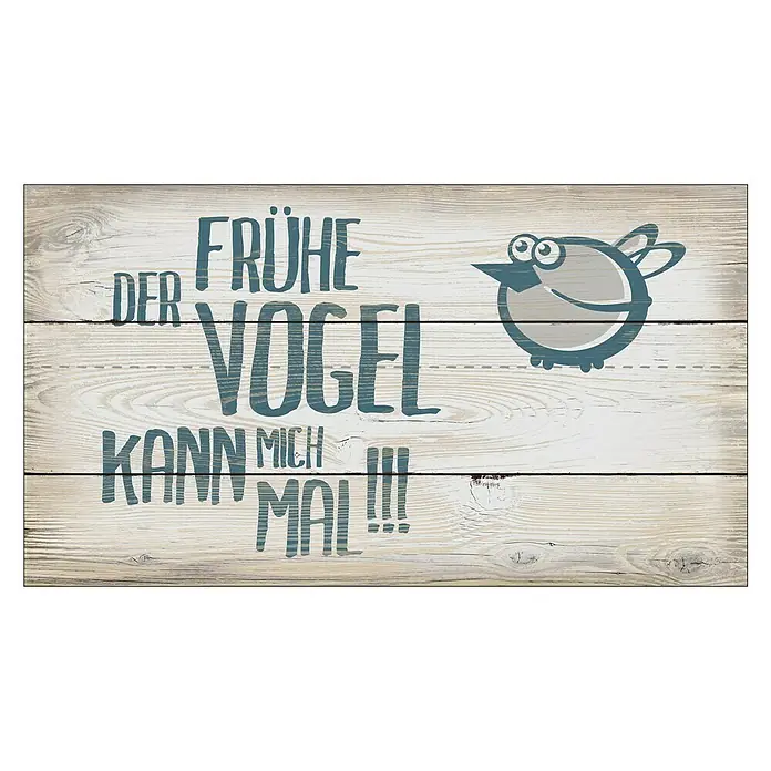 ProArt Type Hype Decopanel - Der frühe Vogel ..., B x H: 30 x 15 cm - Vorderansicht