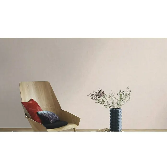 Rasch Vliestapete - Creme, Lebendige Struktur, Uni, 10,05 x 0,53 m - Stimmungsaufnahme