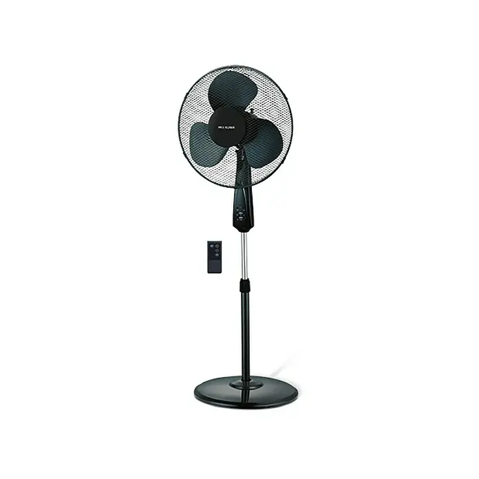 PR Klima Ventilador de pie FS40 - Negro, Diámetro: 40 cm, Con mando a distancia, 2.070 m³/h