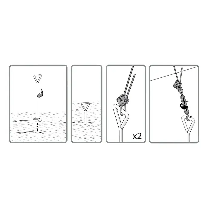 Palram – Canopia Sturmanker-Set - Geeignet für: Gewächshäuser, Stahl