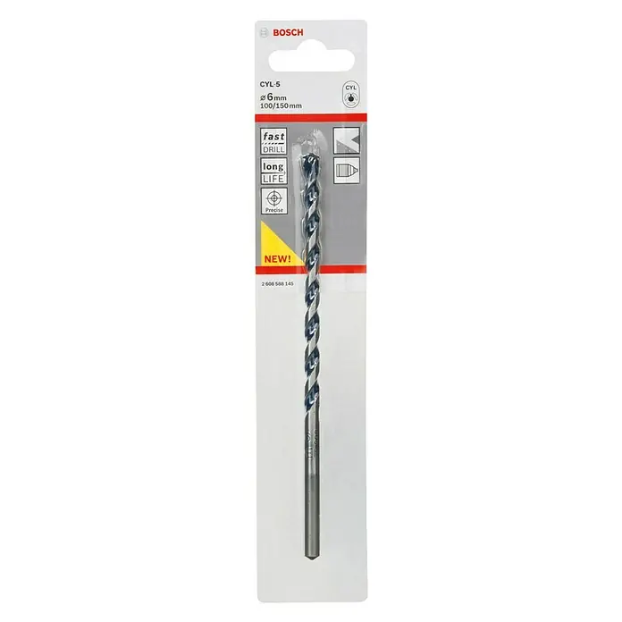 Bosch Svrdlo za beton CYL-5 - Ø x D: 6 x 150 mm, 1 Kom. - Pogled sprijeda