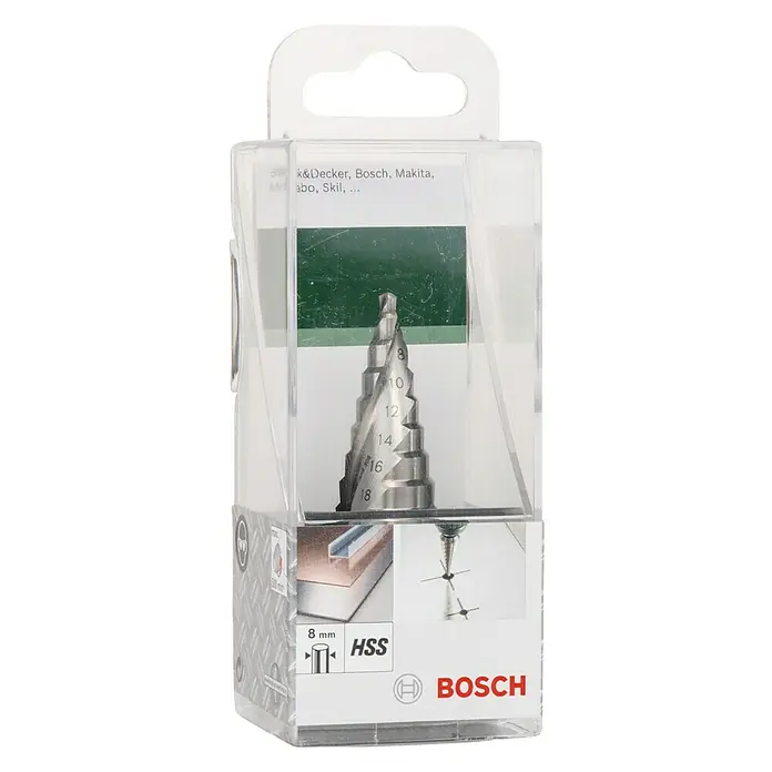 Bosch Stepenasto svrdlo - 4 mm - 20 mm, HS čelik - Pogled sprijeda