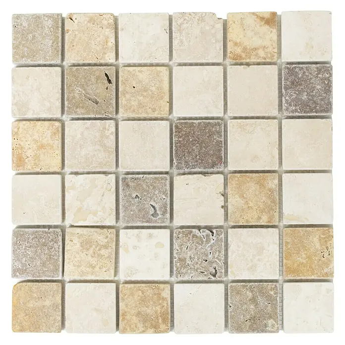 Mosaikfliese Mix XNT 46685 - 30,5 x 30,5 cm, Beige, Matt - Ansicht von oben