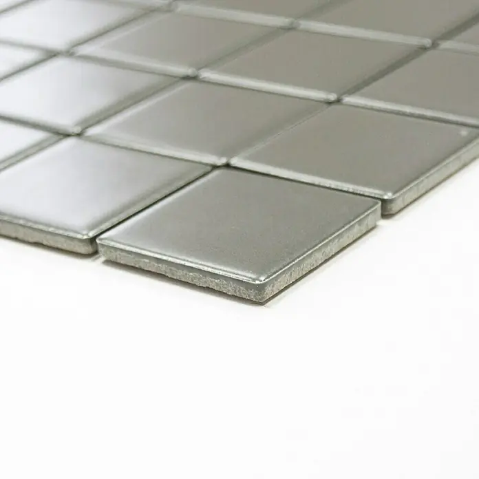 Mosaikfliese Quadrat Uni CD 172 - 29,8 x 29,8 cm, Grau, Matt - Vorderansicht