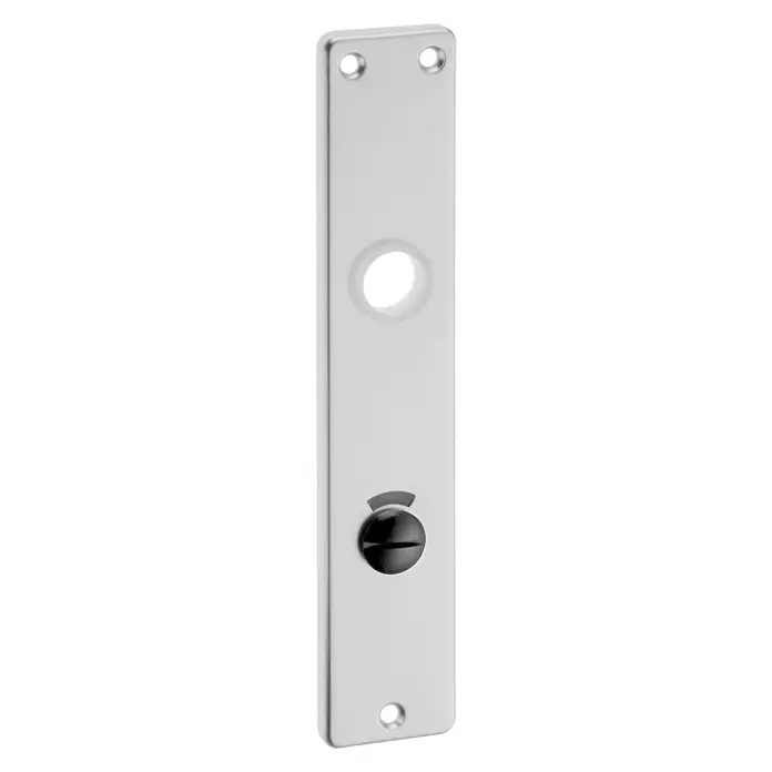 Portaferm WC-Langschild - Distanznorm: 78 mm, Lochung: Schlitzkopf/Olive SK/OL, Neusilber - Vorderansicht
