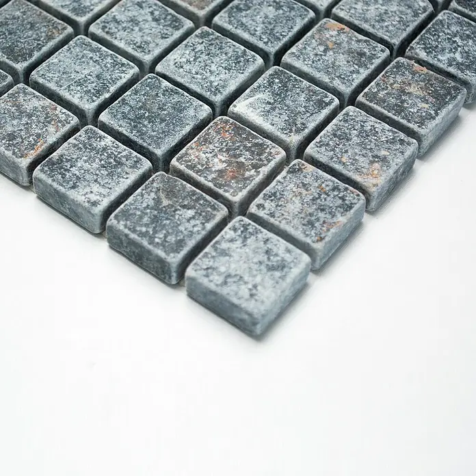 Mosaikfliese XNT 46376 - 30,5 x 30,5 cm, Schwarz, Matt - Vorderansicht