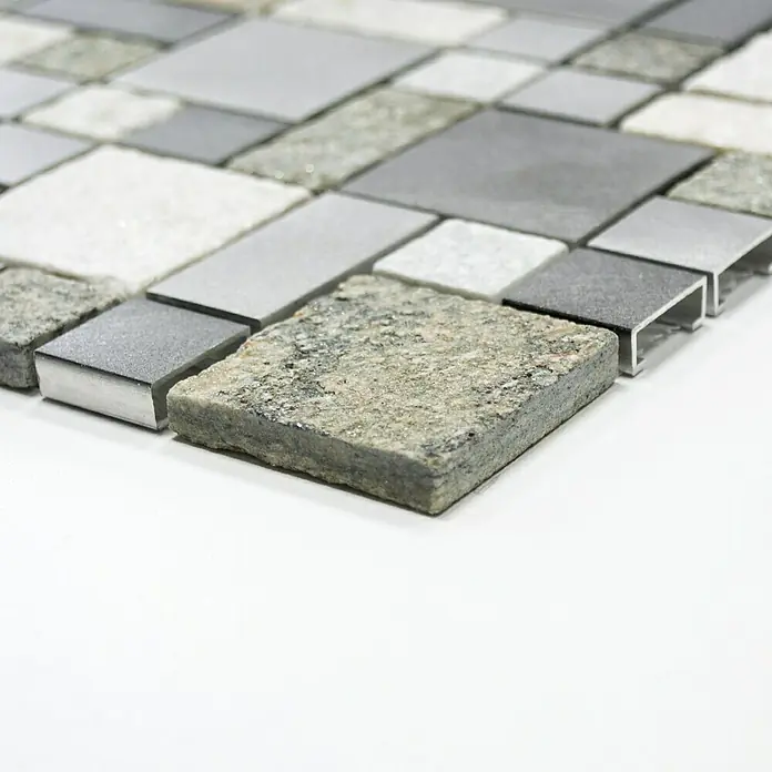Mosaikfliese Mix XSA 525 - 30 x 30 cm, Grau, Matt - Vorderansicht
