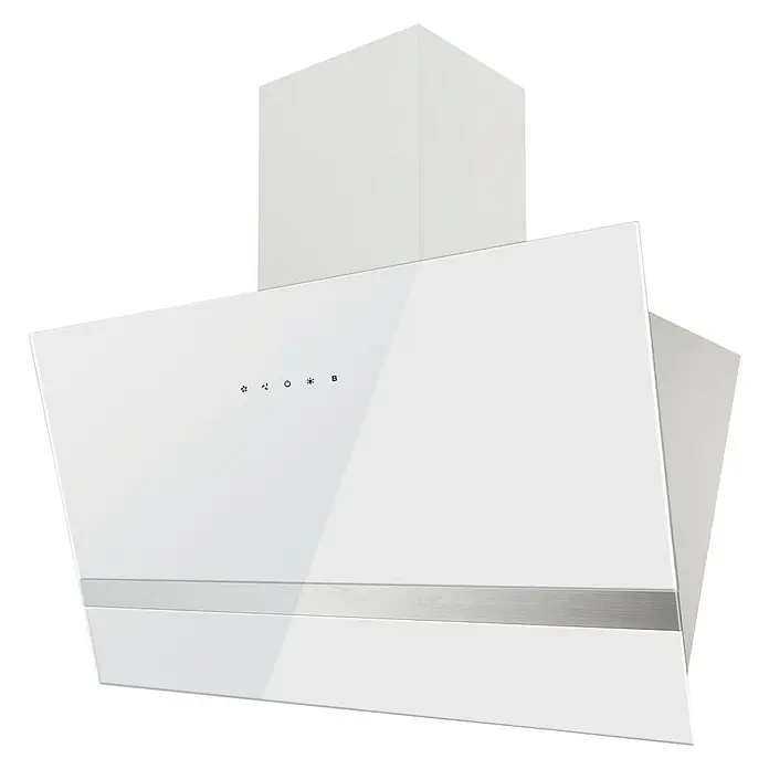 Respekta Schräghaube CH 24090 WA - Breite: 89,5 cm, Max. Luftleistung: 587 m³/h im Normalbetrieb, Weiß/Silber