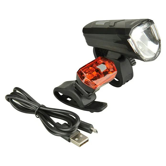 Fischer Fahrradbeleuchtungs-Set - 30 Lux, Leuchtmittel: LED - Linke Seitenansicht