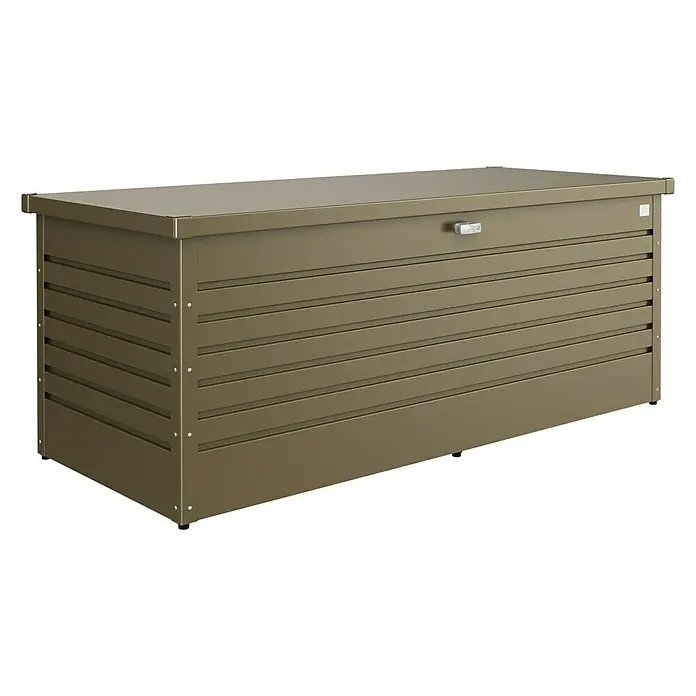 Biohort Garten-Aufbewahrungsbox FreizeitBox 180 - L x B x H: 181 x 79 x 71 cm, Bronze-Metallic, Stahl - Vorderansicht
