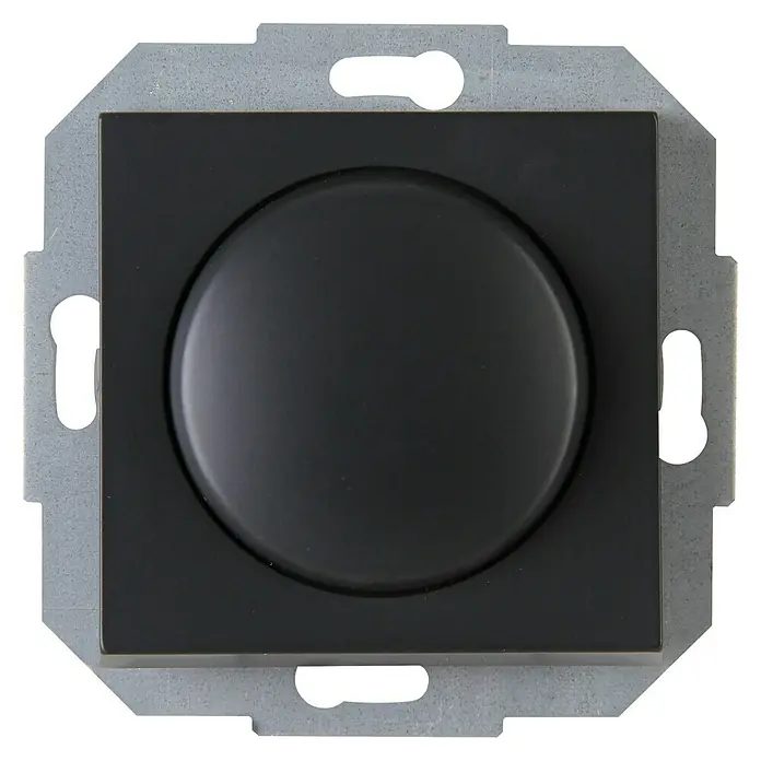 LED-Dimmer - Anthrazit, 7 W - 110 W, Kunststoff, Unterputz - Vorderansicht