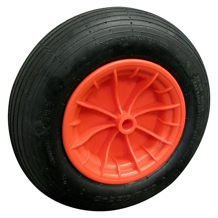 Stabilit Gumeni kotač - Promjer: 400 mm, Nosivost: 200 kg, Širina od središta: 88 mm, Profil s utorima - Pogled sprijeda