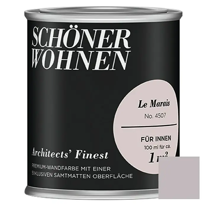 SCHÖNER WOHNEN-Farbe Wandfarbe Architects' Finest - No. 4507 - Le Marais, 100 ml, Matt