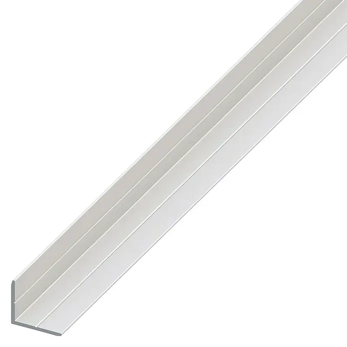 Winkelprofil - L x B x H: 2.000 x 8 x 6 mm, Aluminium, Silber - Linke Seitenansicht