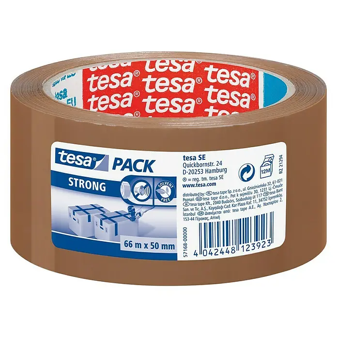Tesa Packband - Braun, 66 m x 50 mm