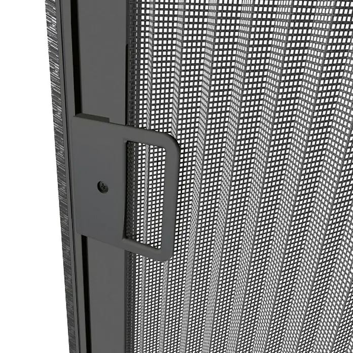 Windhager Insektenschutztür Plissee Einzeltüre Expert - 120 x 240 cm, Farbe Rahmen: Anthrazit, Farbe Gewebe: Anthrazit