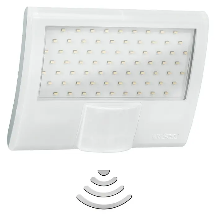 Steinel Sensor-LED-Strahler XLED Home Curved S WS V2 - Weiß, Warmweiß
