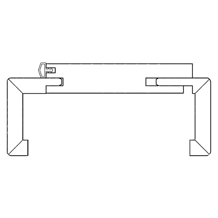 Kilsgaard Türzarge Z-M6 Lamikor - 708 x 2.016 mm, DIN Anschlag: Rechts, Wandstärke: 165 mm, Weiß