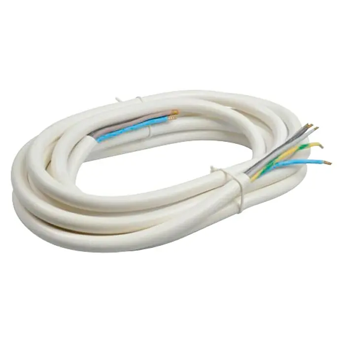 Herd-Anschlussleitung - H05VV-F5G2,5, 2 m, Weiß