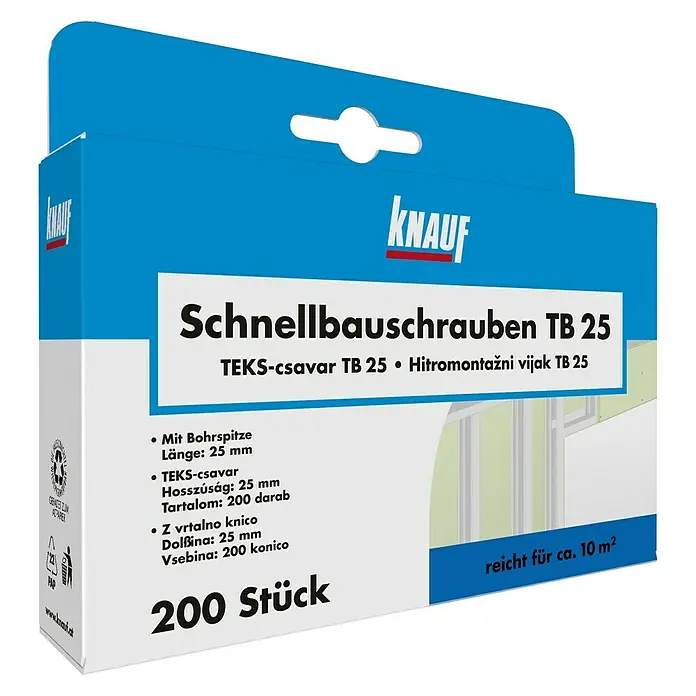 Knauf Schnellbauschraube TB - Durchmesser: 3,5 mm, Länge: 25 mm, 200 Stk.