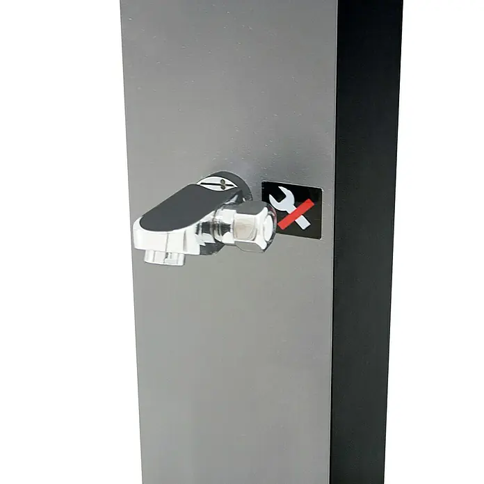 Steinbach Solardusche Speed-Shower Deluxe - Höhe: 210 cm, Fassungsvermögen: 40 l, Wassertemperatur regelbar, Schwarz