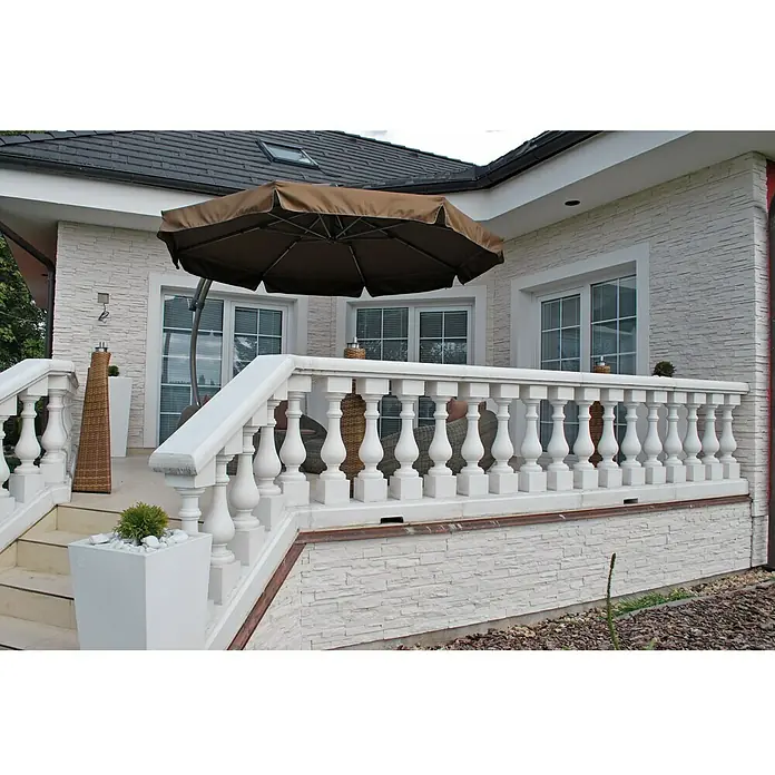 Pločice od ukrasnog kamena White Stone - 39 x 11,2 cm, Bijele boje, Izgled kamena