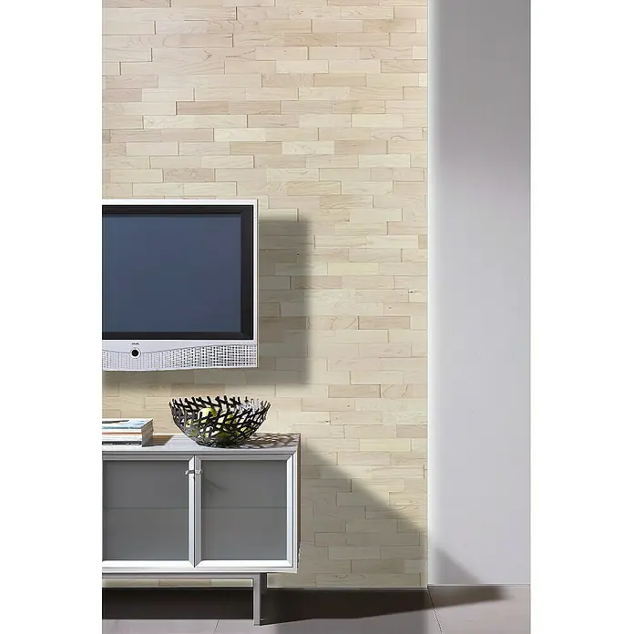 Wodewa Echtholzriemchen Ahorn - 200 x 50 mm, Stärke: 2 mm - 6 mm, Inhalt: 1 m² - Stimmungsaufnahme