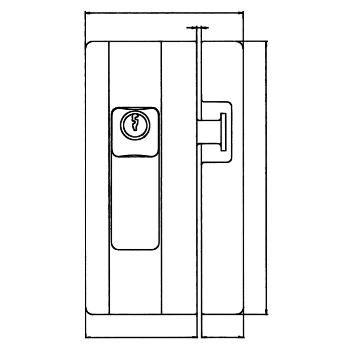 Burg-Wächter Tür- & Fensterriegel Blocksafe B1 - B x H: 68 x 117 mm, Universell einsetzbar - Vorderansicht