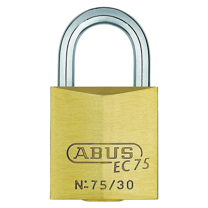 Abus Vorhangschloss 75/30 - B x H: 30 x 54 mm, Bügelstärke: 5 mm, Material Bügel: Stahl - Vorderansicht