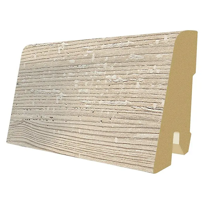 Egger Sockelleiste Sonnberg Fichte - 2,4 m x 17 mm x 60 mm, Gerade - Rechte Seitenansicht