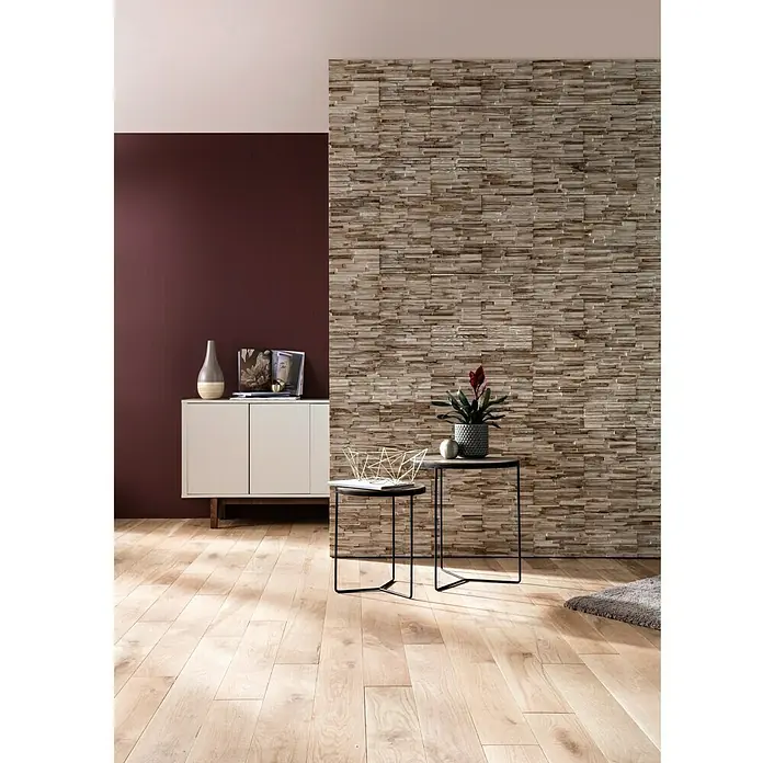 Holzpaneel Fineline White - Teak, 510 x 140 x 20 mm, 2 Paneele