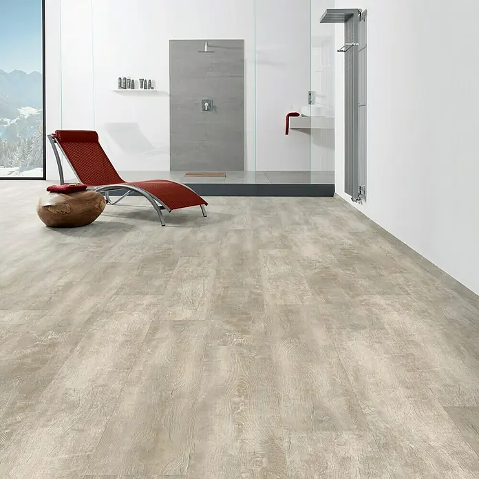 Living by Haro Designboden Eiche Monza Grau - 1.282 x 235 x 6,5 mm, Landhausdiele - Stimmungsaufnahme